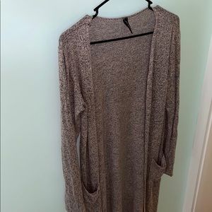 Long nude cardigan